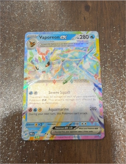 2016 Pokémon Prismatic Evolutions #23 Vaporeon ex — front
