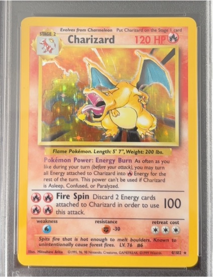 1999 Pokémon #4 Charizard — front