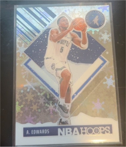 2024-25 Panini NBA Hoops Winter Tribute Prizm #286 Anthony Edwards — front