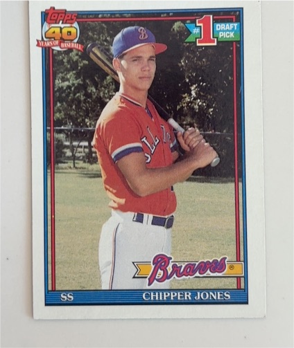 1991 Topps #333 Chipper Jones — front