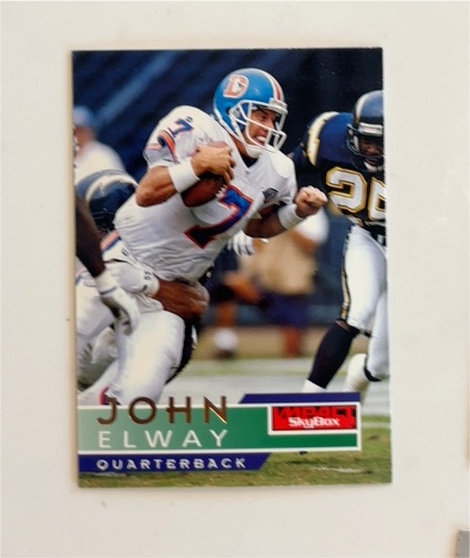 1995 SkyBox Impact #42 John Elway — front