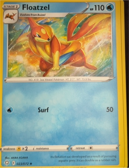 2021 Pokémon Sword & Shield Shining Fates #023 Floatzel — front