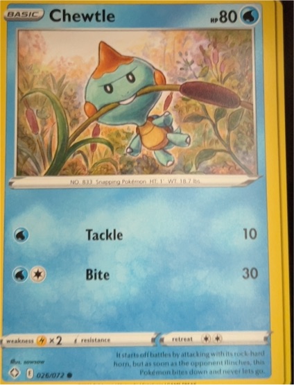 2021 Pokemon Shining Fates #026 Chewtle — front