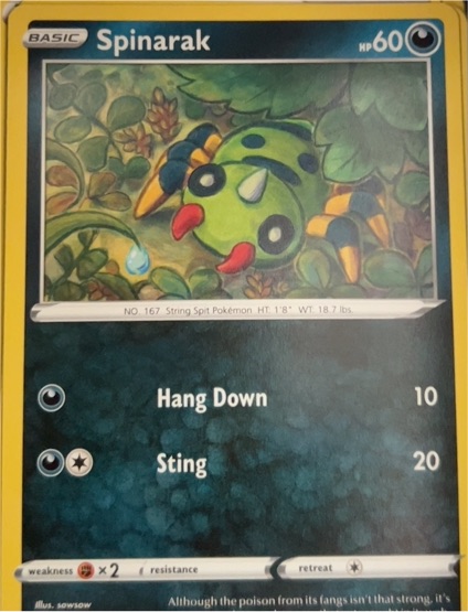 2021 Pokémon Shining Fates #043 Spinarak — front