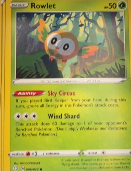 2021 Pokémon Shining Fates #006 Rowlet — front
