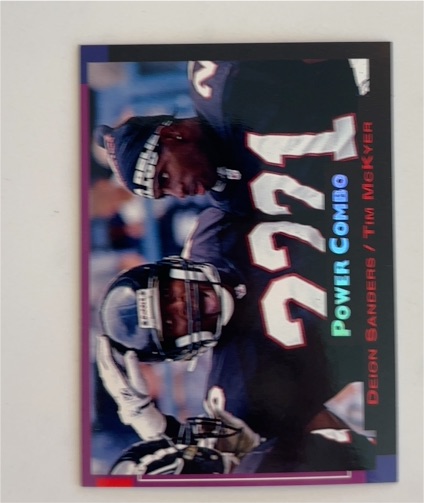 1993 Pro Set Power #4 Deion Sanders / Tim McKyer — front