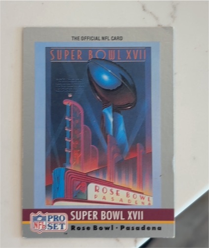 1990 Pro Set #17 Super Bowl XVII — front