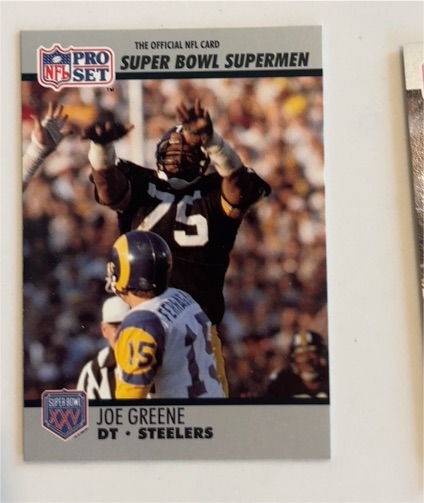 1990 Pro Set Super Bowl Supermen #84 Joe Greene — front