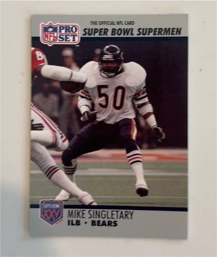 1990 Pro Set Super Bowl Supermen #93 Mike Singletary — front