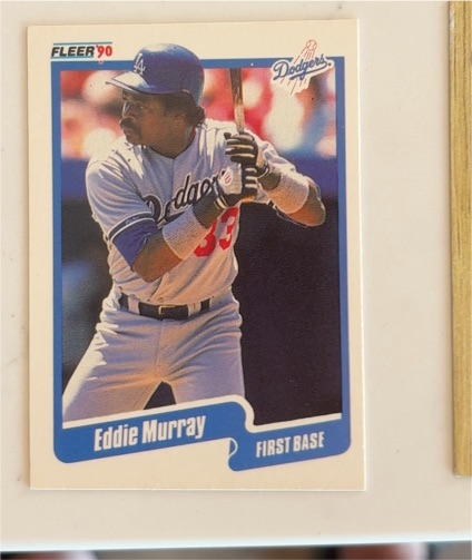 1990 Fleer #404 Eddie Murray — front
