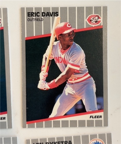1989 Fleer #158 Eric Davis — front