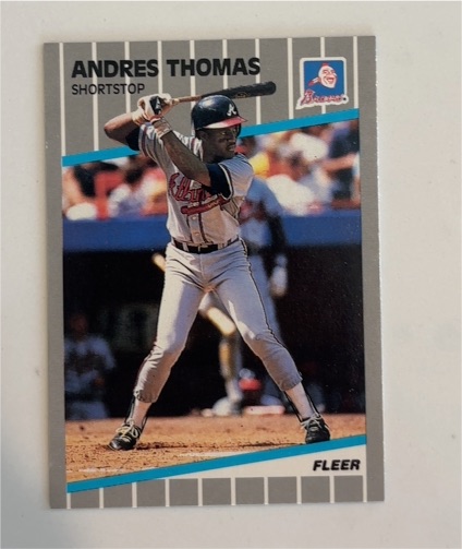 1989 Fleer #604 Andres Thomas — front