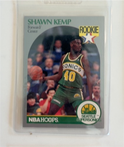 1990-91 NBA Hoops #279 Shawn Kemp Rookie Card — front