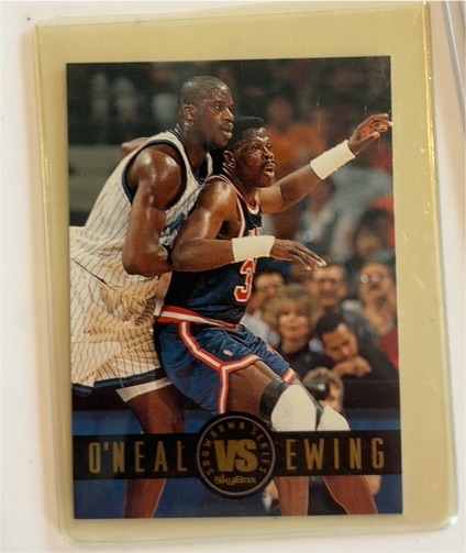 1993-94 SkyBox Showdown Series #SS2 Shaquille O'Neal vs Patrick Ewing — front