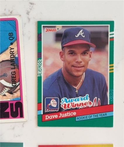 1991 Donruss #683 Dave Justice Award Winner Rookie of the Year — front