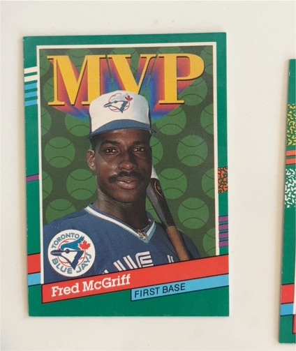 1991 Donruss #389 Fred McGriff MVP Toronto Blue Jays — front