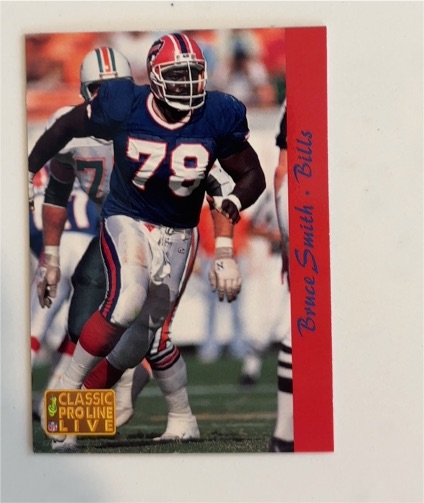 1993 Classic Pro Line Live #18 Bruce Smith — front