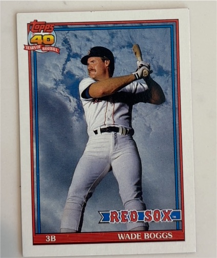 1991 Topps #450 Wade Boggs — front