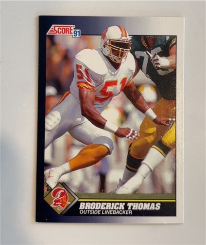1991 Score #510 Broderick Thomas — front