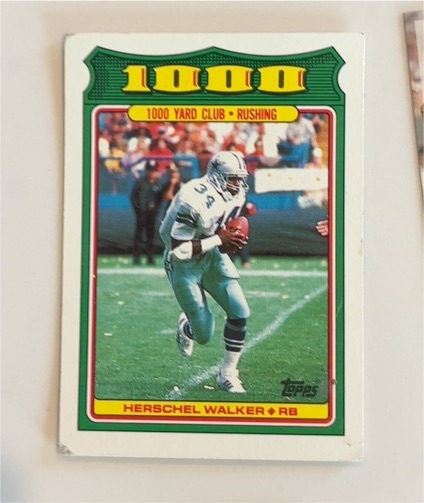 1988 Topps 1000 Yard Club #15 Herschel Walker — front