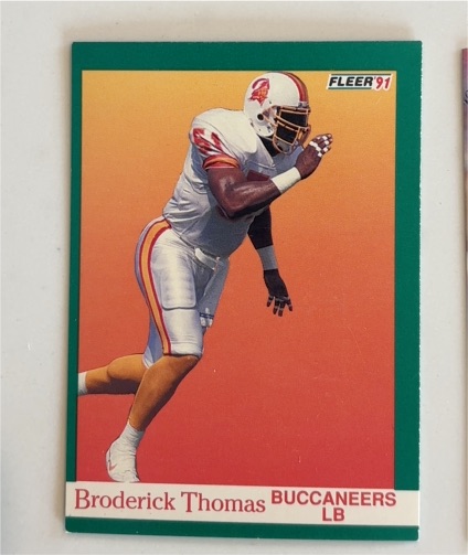 1991 Fleer #381 Broderick Thomas — front