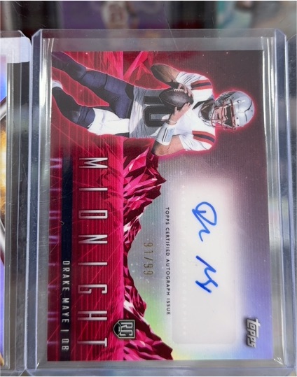 2024 Topps Midnight Drake Maye Rookie Horizon Signatures — front
