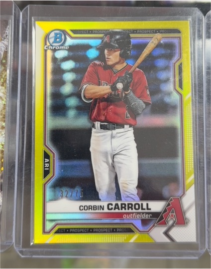 2021 Bowman Chrome #BCP-142 Corbin Carroll — front
