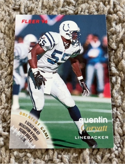 1996 Fleer #57 Quentin Coryatt — front