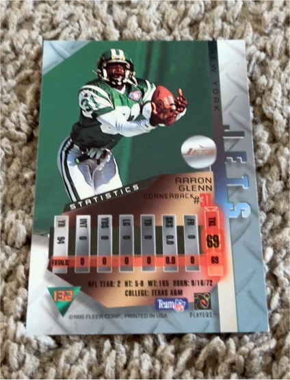 1995 Fleer Metal #132 Aaron Glenn — front