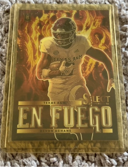 2023 Panini Select Draft Picks En Fuego #EF-DA Devon Achane — front