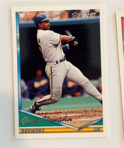 1994 Topps Gold #225 Greg Vaughn — front