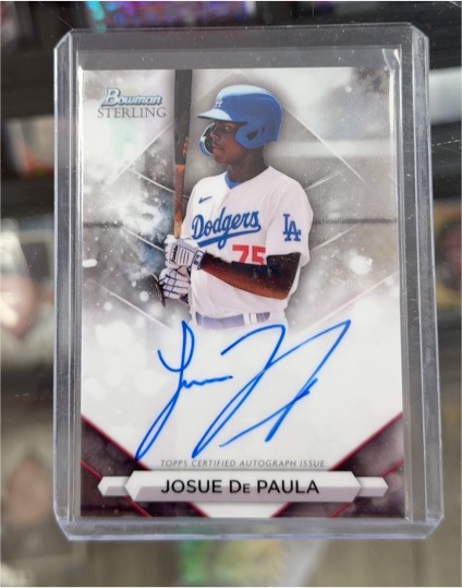 2023 Bowman Sterling Prospect Autographs #PA-JD Josue De Paula — front