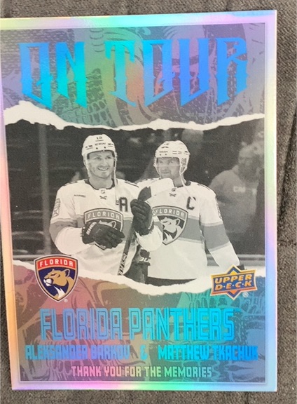 2024-25 Upper Deck On Tour #OT-9 Aleksander Barkov / Matthew Tkachuk — front