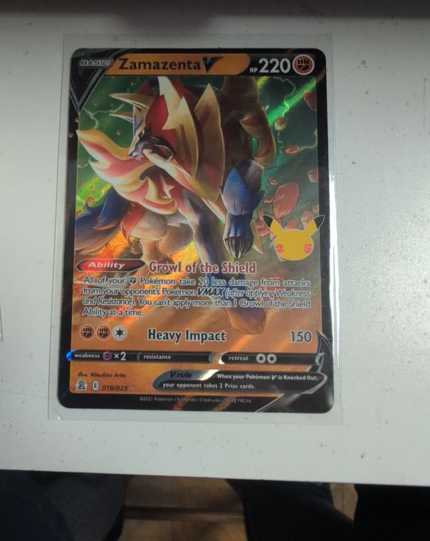 2021 Pokémon Celebrations #018 Zamazenta V — front