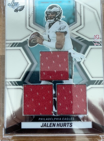 2022 Panini Spectra Monumental Memorabilia Hyper #7 Jalen Hurts — front