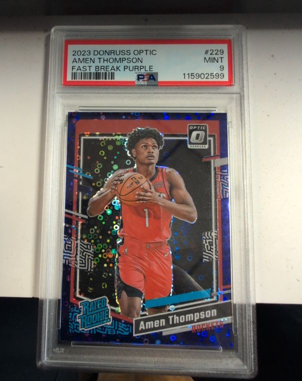 2023 Donruss Optic #229 Amen Thompson Fast Break Purple — front