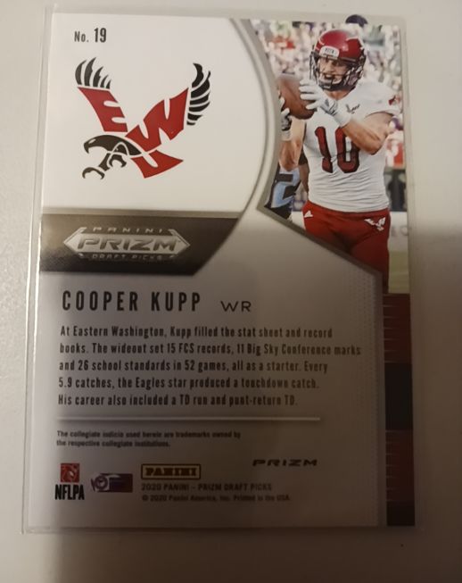2020 Panini Prizm Draft Picks #19 Cooper Kupp — front