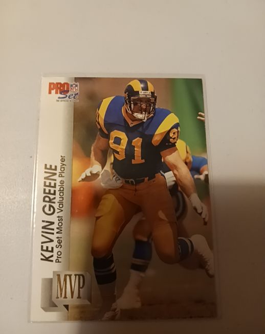 1992 Pro Set Gold MVP Insert #MVP21 Kevin Greene Los Angeles Rams — front