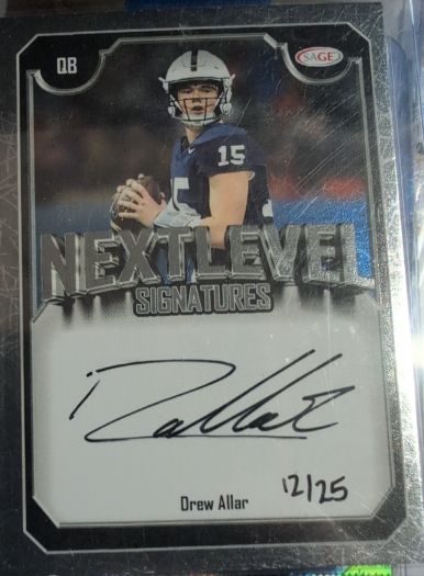 2025 Sage Low Series Next Level Signatures #NLS-DA Drew Allar — front