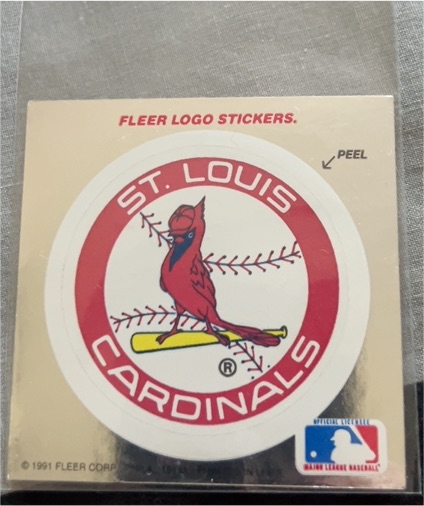 1991 Fleer Team Logo Stickers St. Louis Cardinals — front