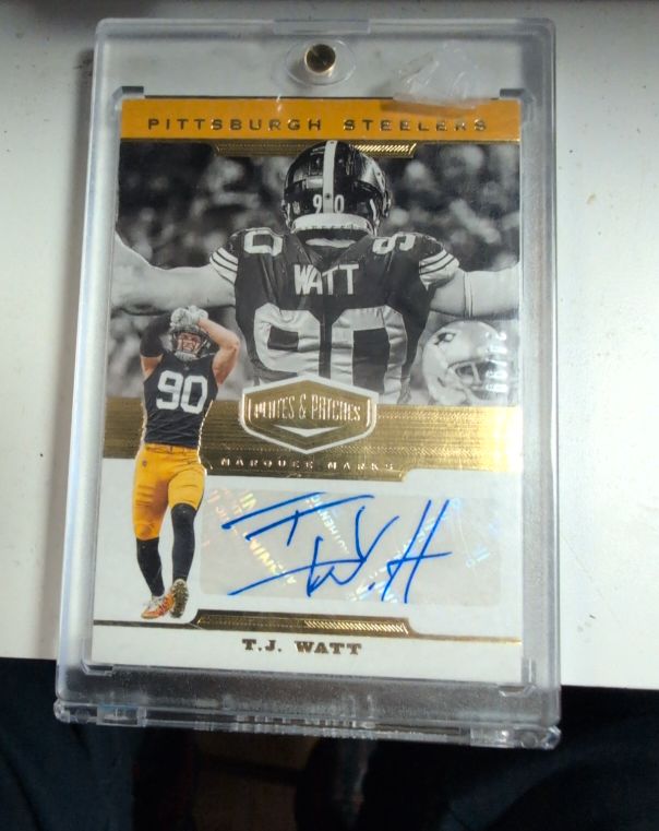 2019 Panini Plates & Patches #183 T.J. Watt — front