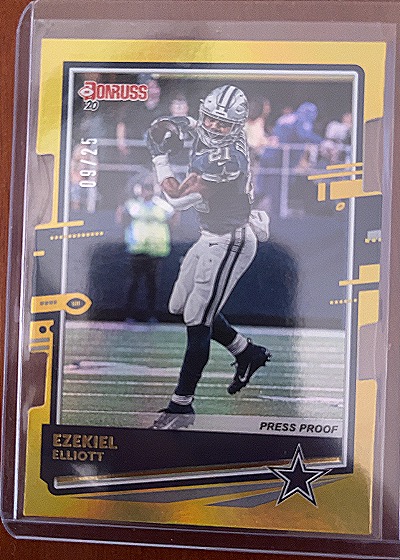 2020 Donruss #79 Ezekiel Elliott Press Proof — front