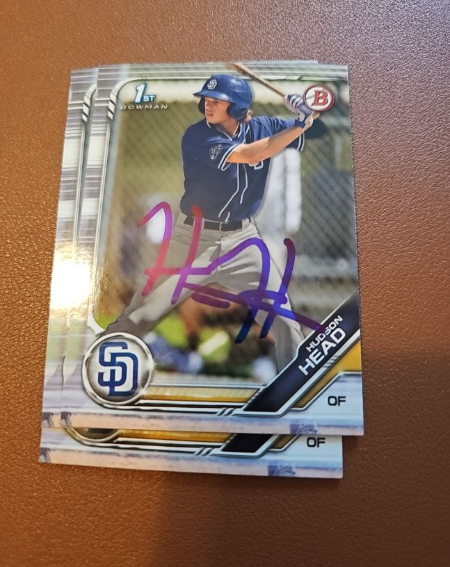 2019 Bowman Draft #BD-69 Hudson Head — front