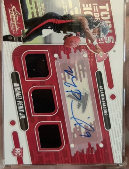 2024 Panini Absolute Tools of the Trade Triple Patch Rookie Autograph #TOTD-MPJ Michael Penix Jr. — front