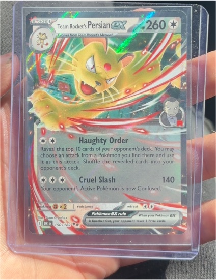 2025 Pokémon TCG Destined Rivals #150 Team Rocket's Persian ex — front