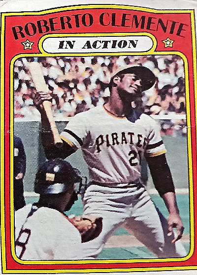 1972 Topps #310 Roberto Clemente In Action — front