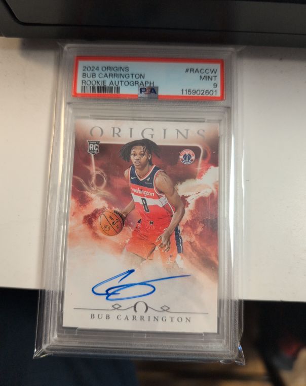 2024 Panini Origins #RA-CCW Bub Carrington Rookie Autograph — front