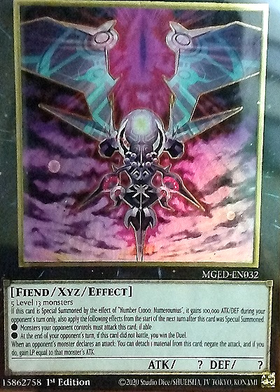 2020 Yu-Gi-Oh! MGED-EN032 Number iC1000: Numerounius Numerounia — front