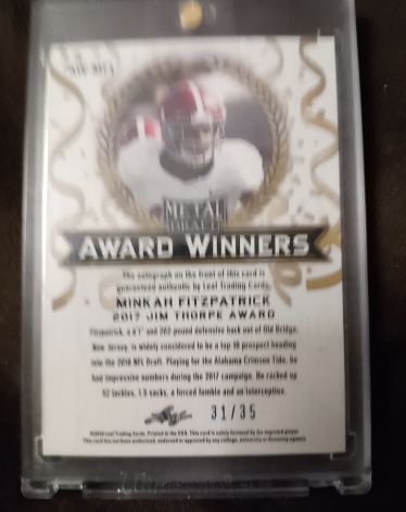 2018 Leaf Metal Draft Award Winners #AW-MF1 Minkah Fitzpatrick — front