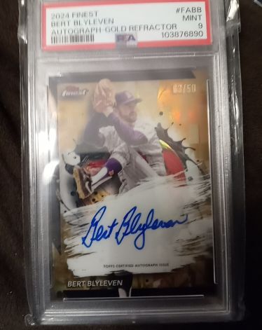 2024 Topps Finest #FABB Bert Blyleven Autograph Gold Refractor — front